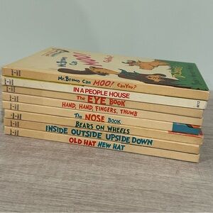 Lot of 8 Vintage Dr. Seuss Bright & Early Hardcover Books 1960s 1970s